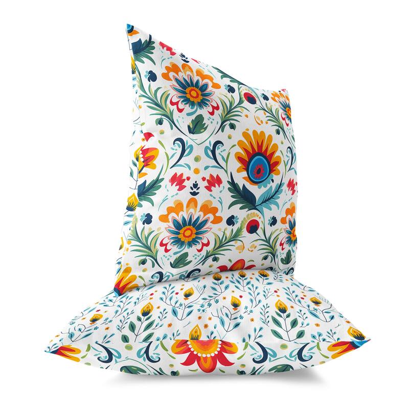 Yellow And Green Wild Haven Herbs Faux Suede Throw Pillow Zipper