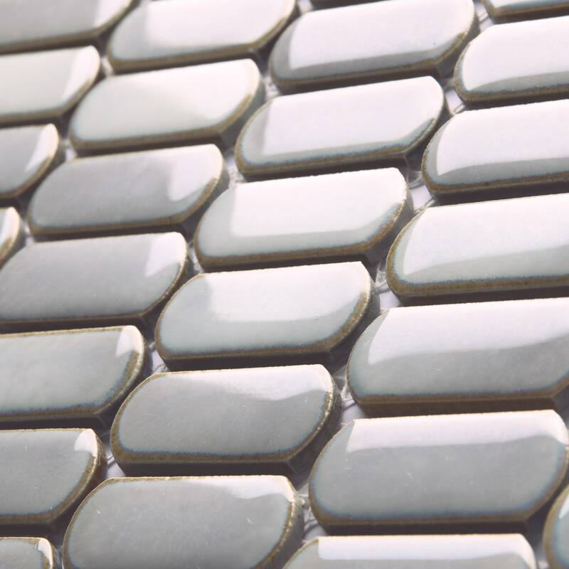 Merola Tile Hudson Capsule Grey Eye 12-1/4" x 13-1/8" Porcelain Floor and Wall Tile