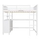 preview thumbnail 7 of 16, Elegant Design Loft Bed with Shelves, Drawers and Desk, Health and Comfort, Full Size, White