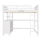 preview thumbnail 8 of 17, Full size Loft Bed with Drawers, Built-in Desk and Shelves, White