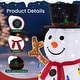 preview thumbnail 12 of 12, 5ft Outdoor Lighted Pop-Up Snowman, Large Outdoor Christmas Decorations w/ 200 LED Lights, Hat, Scarf, Multicolored Lights
