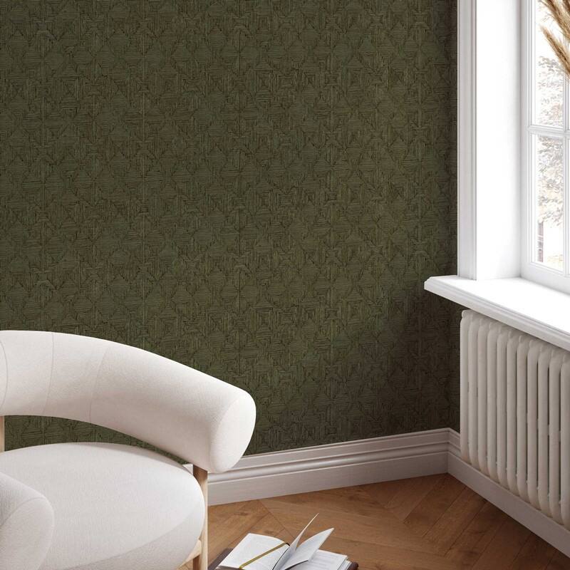 Tempaper Hoffmann Faux Sisal Textured Peel and Stick Wallpaper by Jeremiah Brent