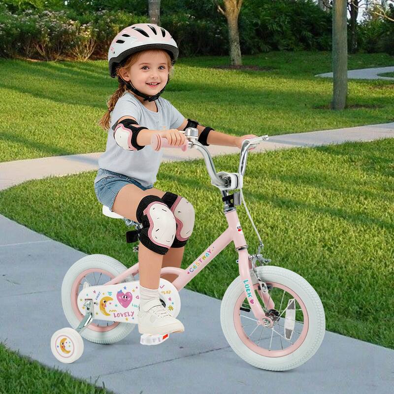 Costway 12/14/16/18 Inch Kids Bike for Girls Boys Age 3-8 Years with - See Details