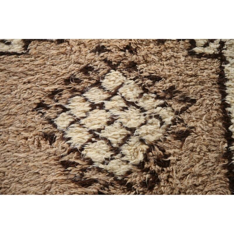 Natural Dye Kurdish Turkish Runner Rug Handmade Wool Carpet - 3'3"x 11'4"