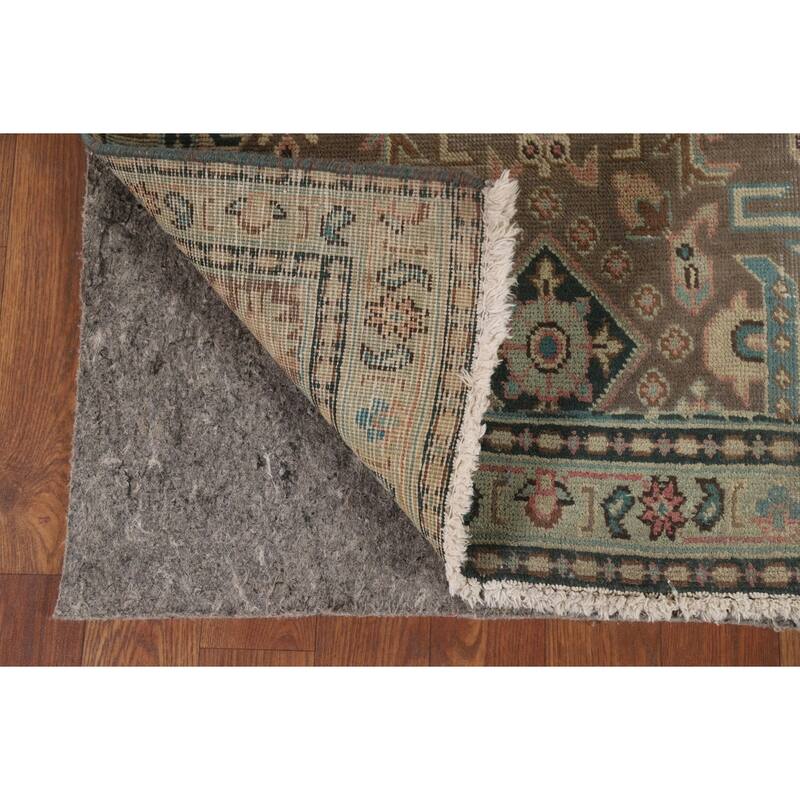 Geometric Tabriz Persian Vintage Accent Rug Hand-Knotted Wool Carpet - 2'7" x 4'10"