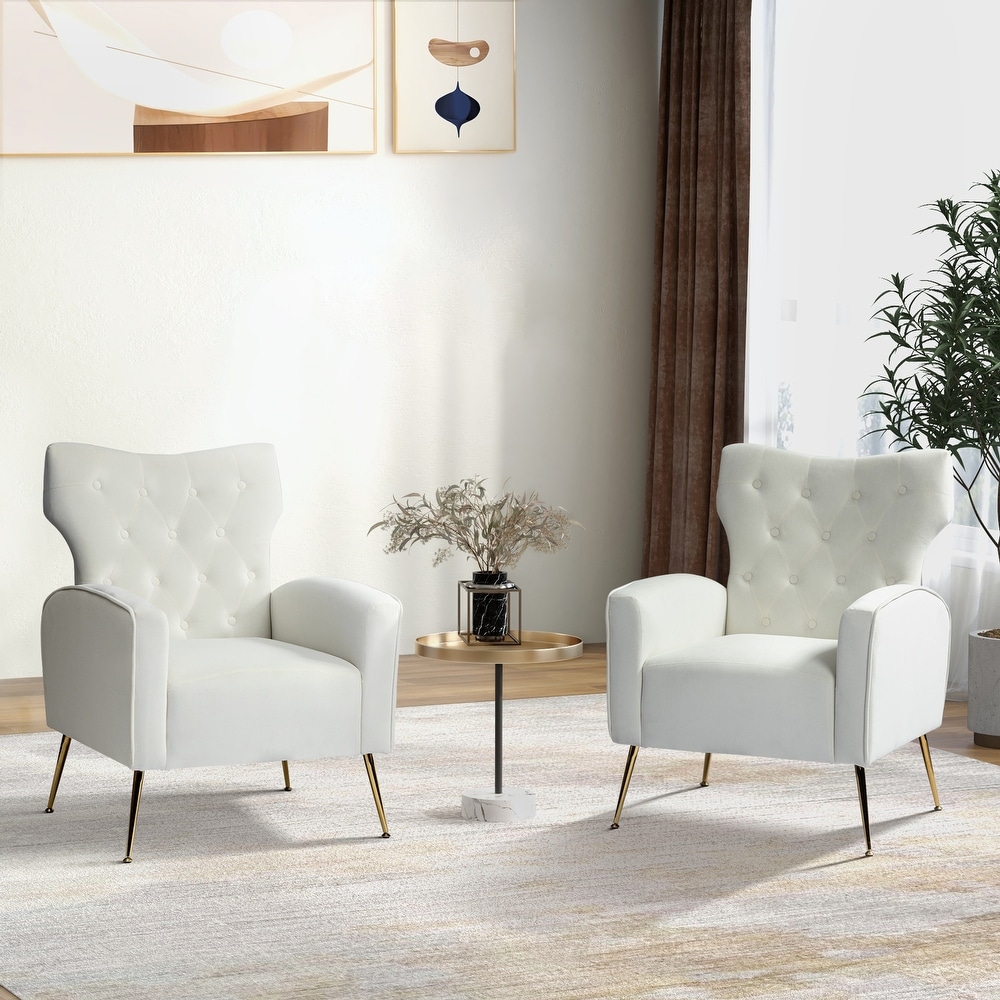 Ivory store wingback chair