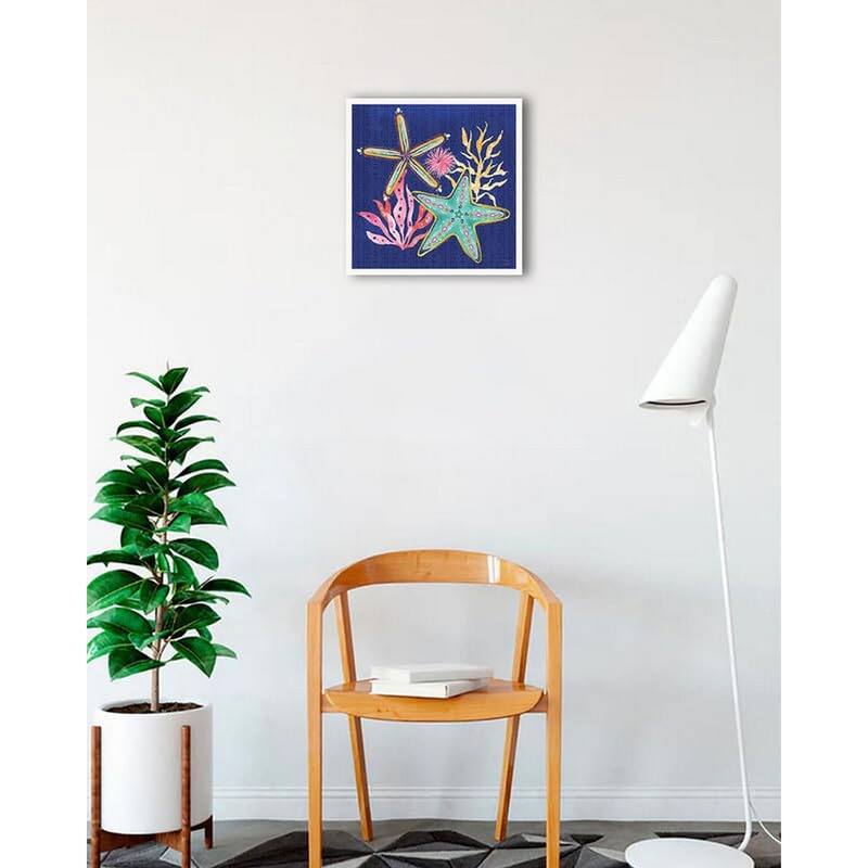 Along The Coast III Framed Poster - 18 x 18 Inch - White