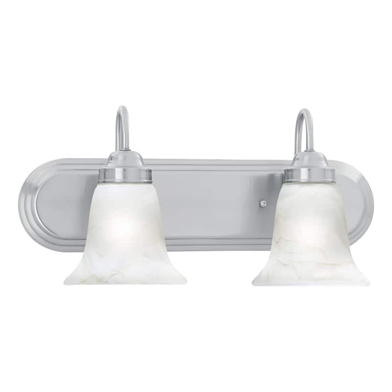 Homestead 18-inch Wide 2-Light Vanity Light in Brushed Nickel - 18 - Nickel