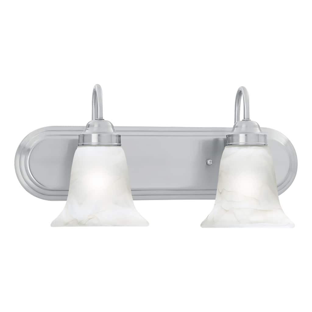 Homestead 18-inch Wide 2-Light Vanity Light in Brushed Nickel