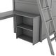 preview thumbnail 9 of 34, Twin/Full Size Loft Bed with Desk(U-Shaped) & Storage Shelves & Wardrobe for Kids/Teen/Adults, Wood Bedframe w/Safety Guardrails