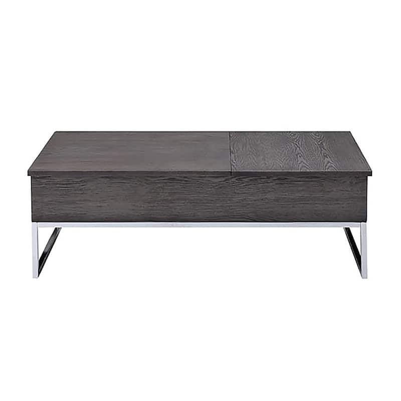 Nyholm Grey Oak and Chrome Coffee Table with Lift Top
