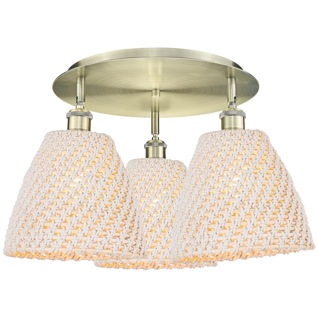 Innovations Lighting Endless Possibilities Ballston - Bristol Natural - 3 Light 21" Flush Mount