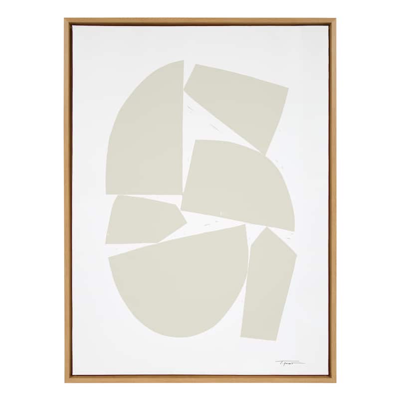 Kate and Laurel Sylvie I Neutral Framed Canvas by Statement Goods - 28x38 - Plastic - Natural