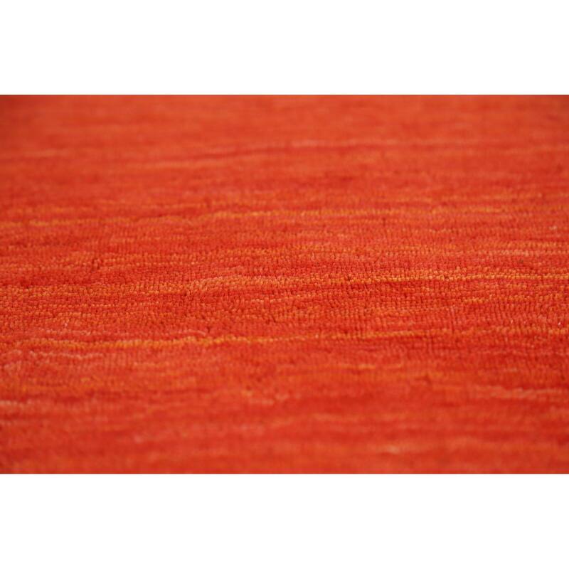 Hand Knotted Oriental 100% Wool Carpet Tribal Animal Pictorial Oranges & Rust Gabbeh Area Rug - 6' 6'' X 6' 6''
