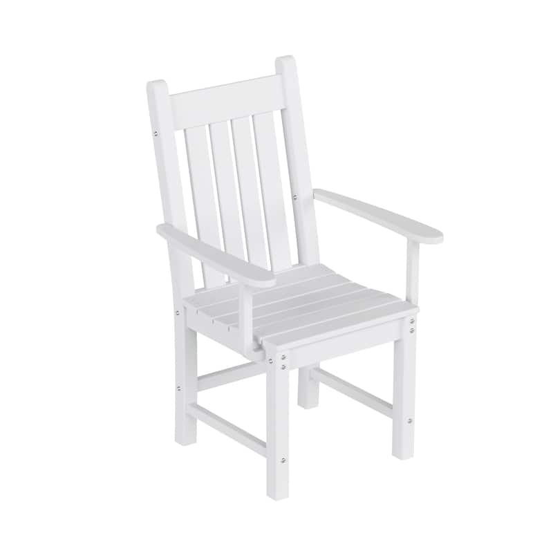 Laguna Poly Eco-Friendly All Weather Patio Chair with Arms - White