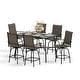 preview thumbnail 37 of 67, 7-Piece Patio Bar Stool Set Textilene Swivel Stools