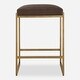preview thumbnail 1 of 3, Brushed Brass Solid Counter Stool - 25.75" - Gold and Brown