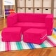 preview thumbnail 45 of 48, Jaxx Zipline Modular Kids Loveseat with Ottomans Fuchsia