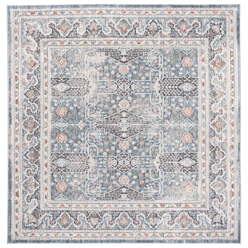 SAFAVIEH History Jaye Modern Rug - 6'7" Square - Grey/Light Blue