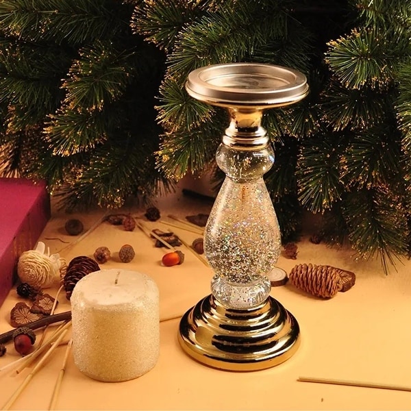 Swirling glitter candle holder 2025