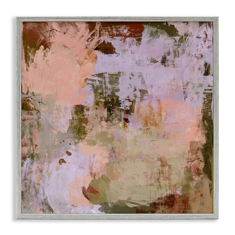 Stupell Rustic Distressed Impression Framed Giclee Art Design By Hayley Michelle - 17 x 17 - Grey