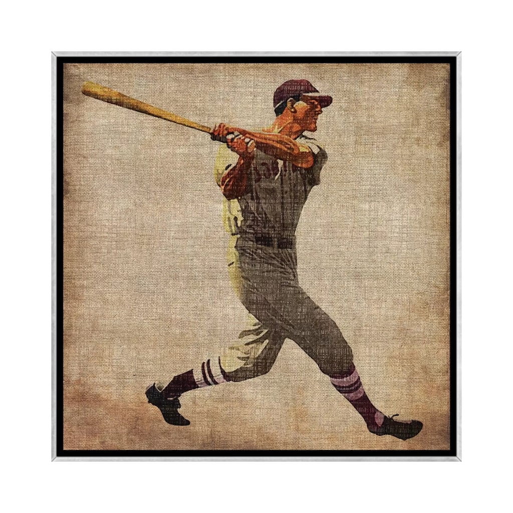 iCanvas "Vintage Sports VI" by John Butler Framed