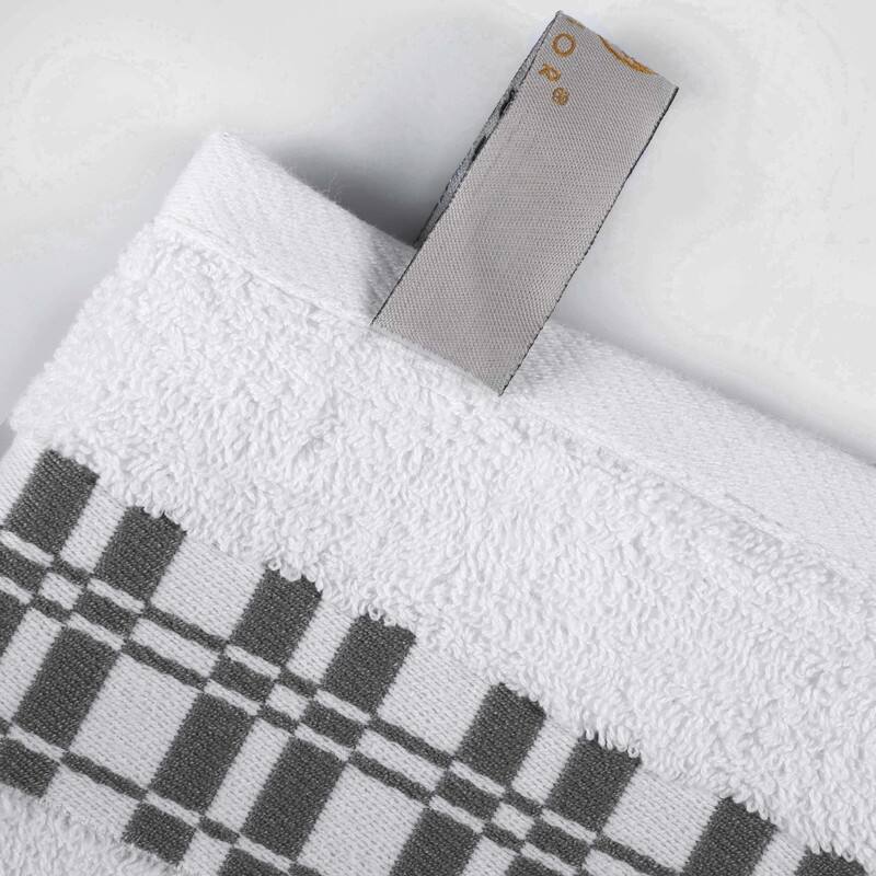 Superior Larissa Cotton Embroidered Geometric Border 8-Piece Towel Set
