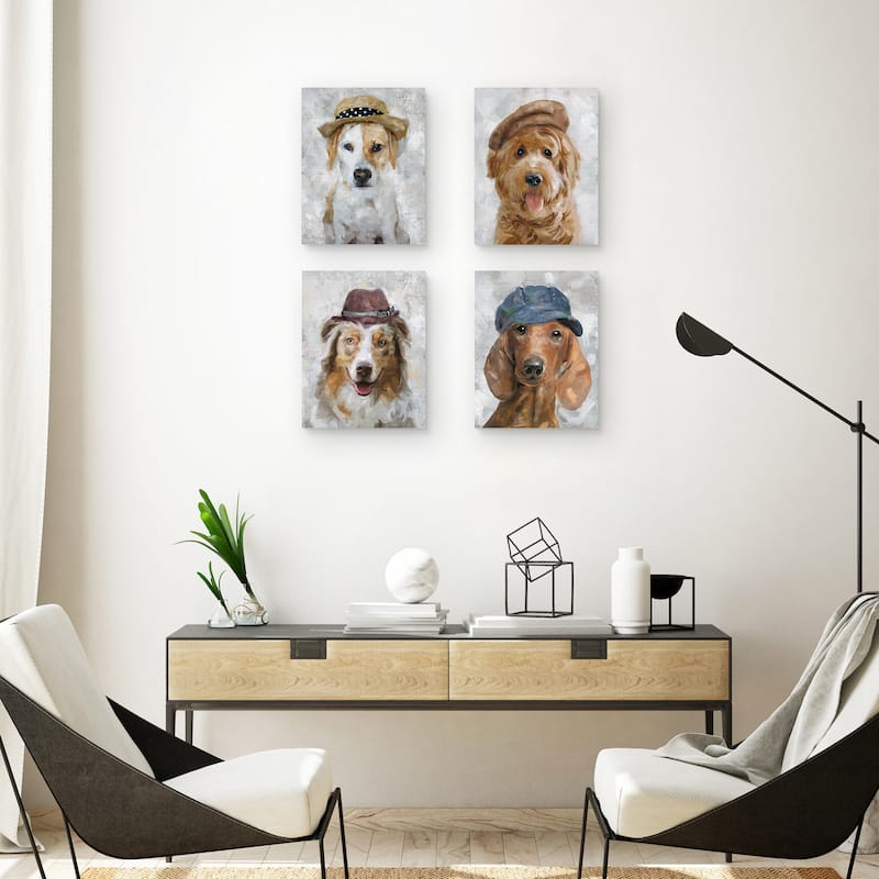 Hat Happy I - IV by Studio Arts Canvas Art Prints