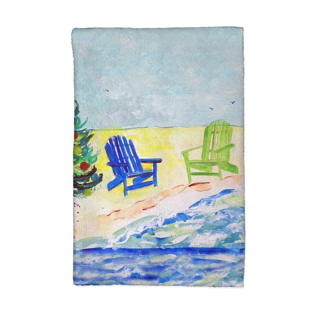 Beach Chair Christmas Kitchen Towel - 16x25