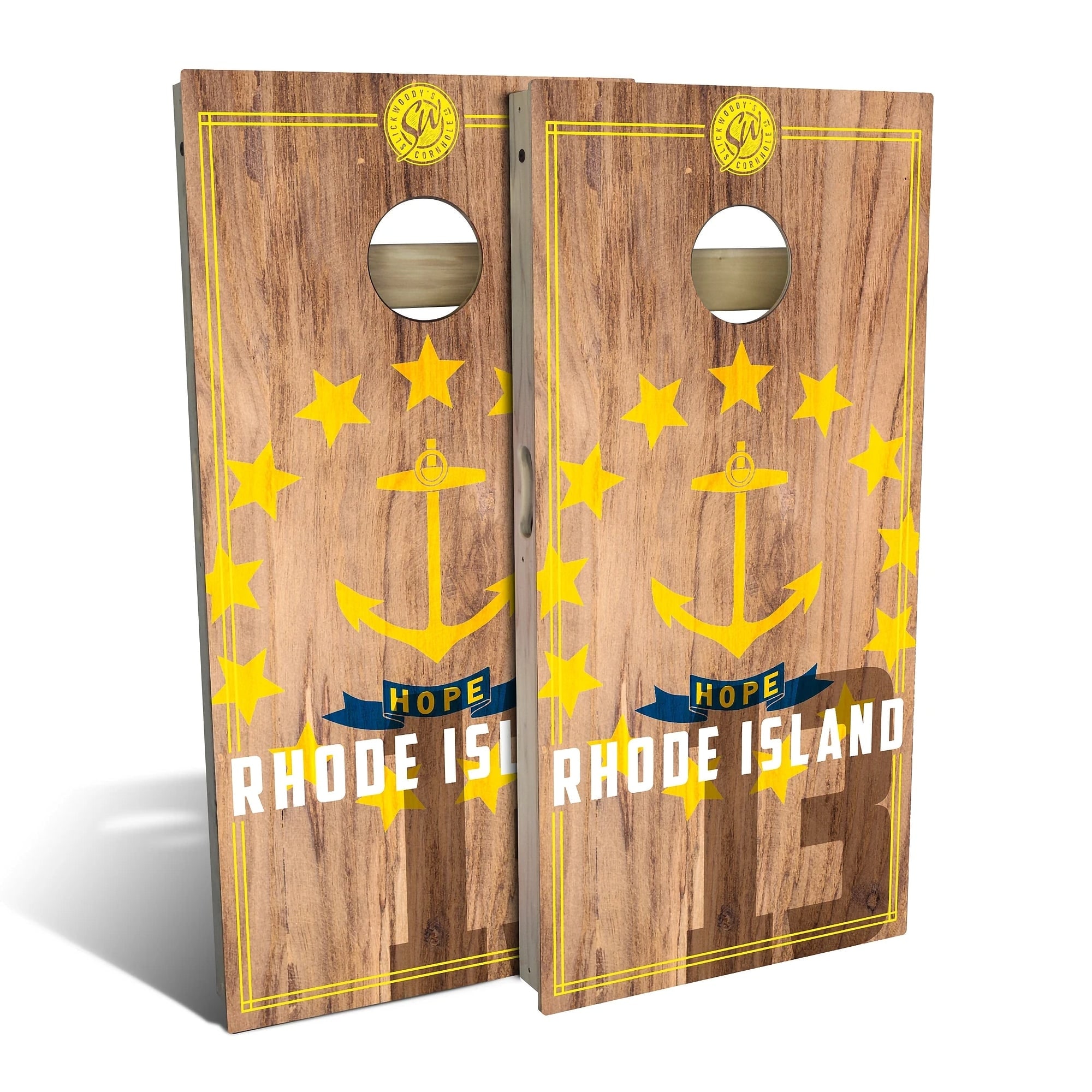 Rhode Island State Flag 2.0 Outdoor Cornhole Board Set
