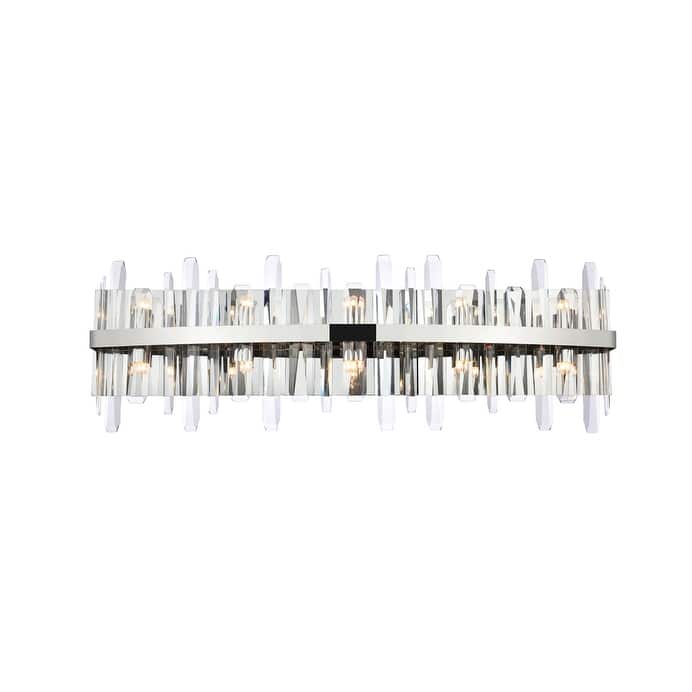Indigo Home 36 inch crystal bath sconce - Chrome