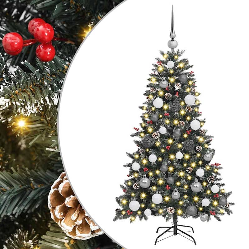vidaXL Artificial Christmas Tree Green PVC