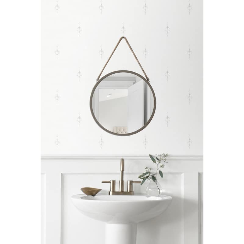 Seabrook Designs Brynn Fleur De Lis Unpasted Wallpaper