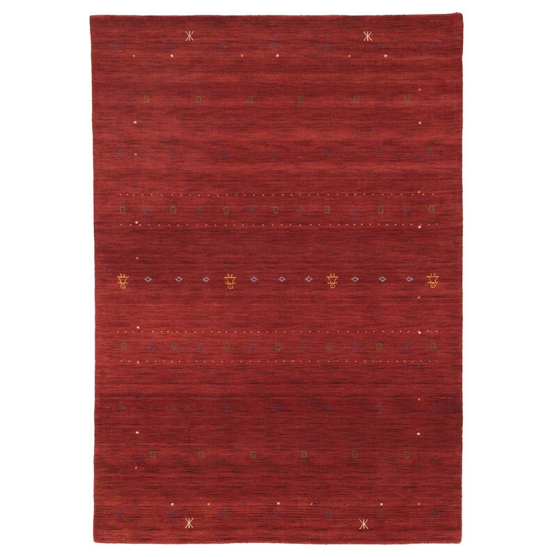 ECARPETGALLERY Hand Loomed Kashkuli Gabbeh Red Wool Rug - 6'9 x 9'9