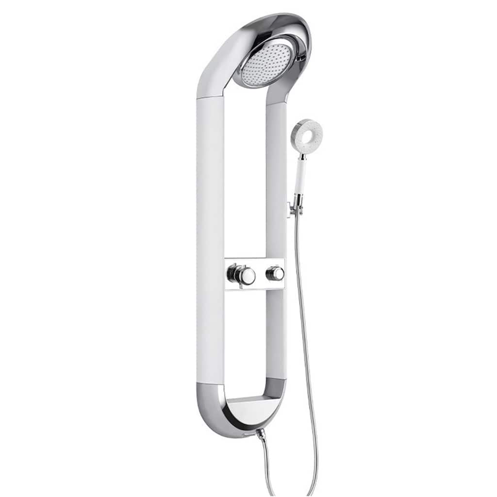 Premium Shower System with Hot/Cold Switch, Adjustable Modes & Double Shelves