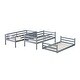 preview thumbnail 4 of 22, Artsy Rubber Wood Bunk Bed with Two Built-in Ladders, Guardrails, Twin over Twin over Twin, Detachable Triple Bunk Bed