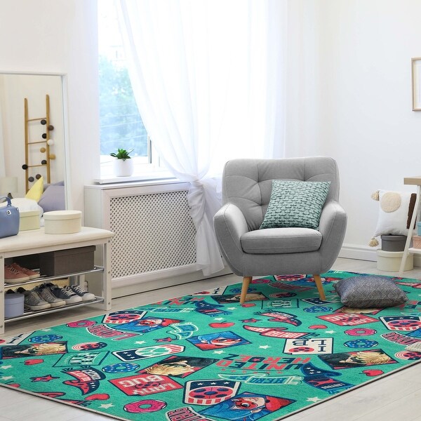 Miraculous Ladybug New York Repeat Multi Area Rug by Well Woven