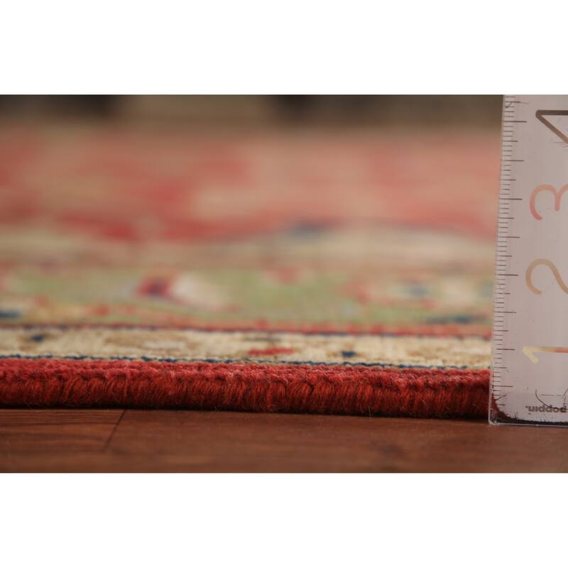 All-Over Large Oushak Indian Rug Handmade Wool Carpet - 8'11"x 18'0"