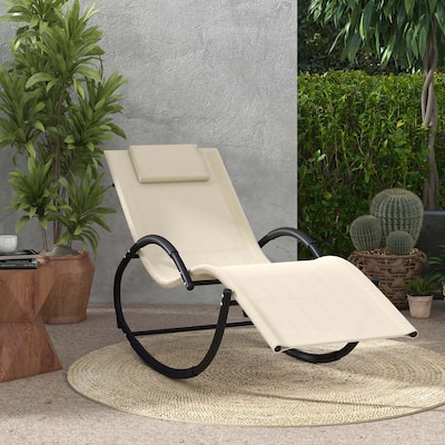 1/2 PCS Outdoor Zero Gravity Chaise Lounge Rocking Lounge Chair