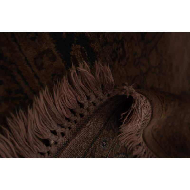 Hand Knotted Oriental 100% Wool Carpet Traditional Geometric Pink Bokhara Area Rug - 6' 4'' X 4' 4''