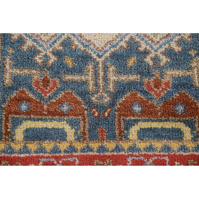 Blue Heriz Serapi Runner Rug Handmade Wool Carpet - 2'6"x 8'0"