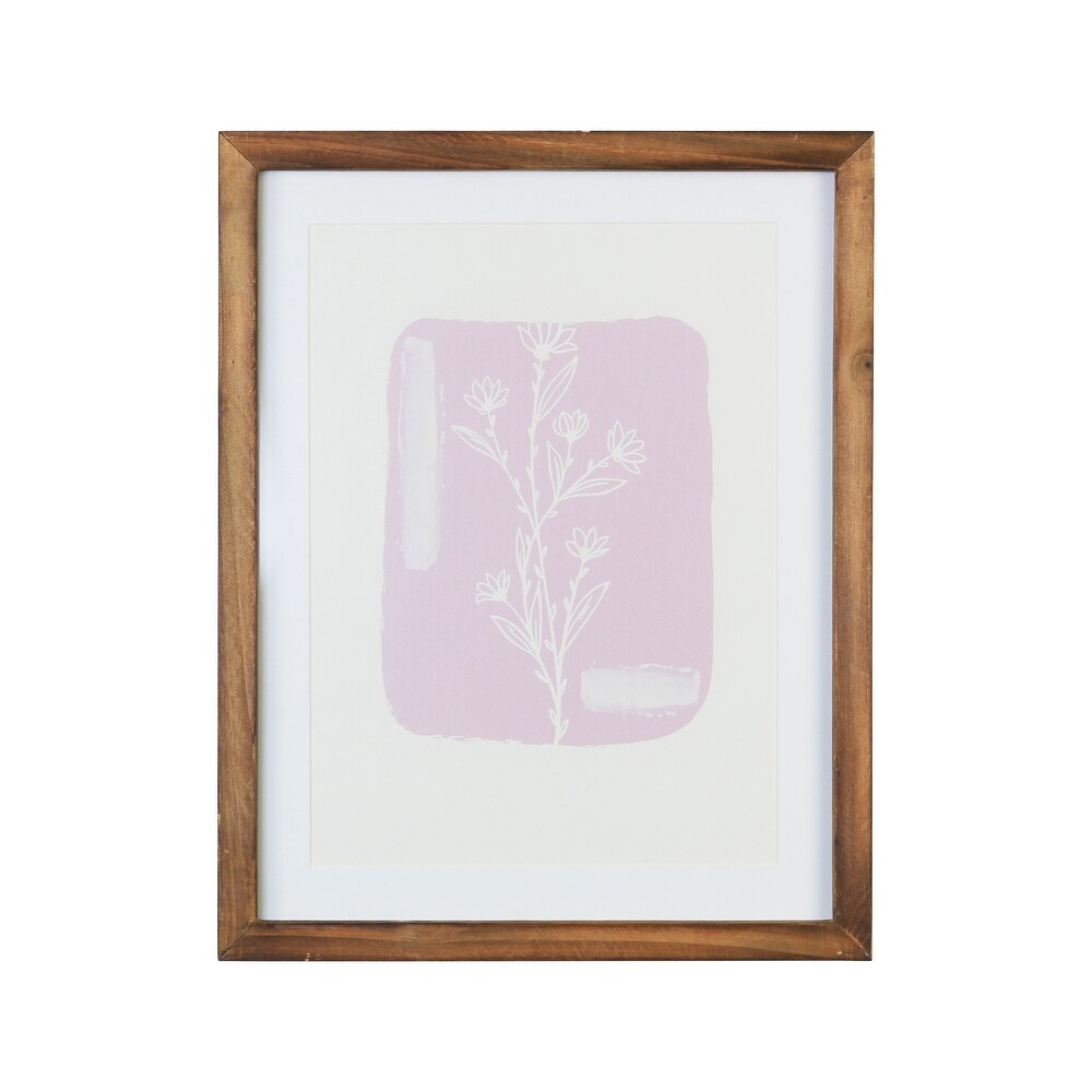 Stratton Home Dcorstratton Home Decor Framed Pink Flower Leaf Wall Art With Glass 11 00 X 1 00 X 14 00 Pink 11 00 X 1 00 X 14 00 Dailymail