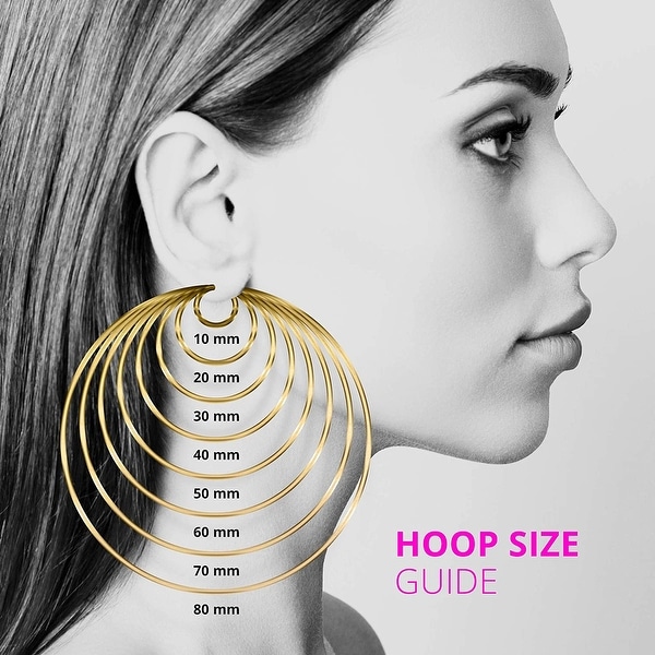 14k White Gold Full Diamond-Cut Hollow Square Tube Hoop Earrings, 28mm X 28mm
