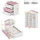 preview thumbnail 9 of 13, 3PS A Set Of Kids Fun House-Shaped Wooden Bed with Nightstand and Storage Rack