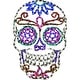 preview thumbnail 1 of 1, Haunted Hill Farm Halloween Indoor/Outdoor Sugar Skull LED Light (27 in. x 42 in.)