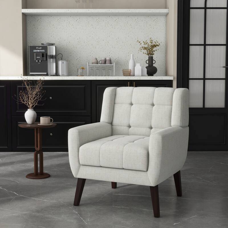 Tufted Upholstered Accent Armchair