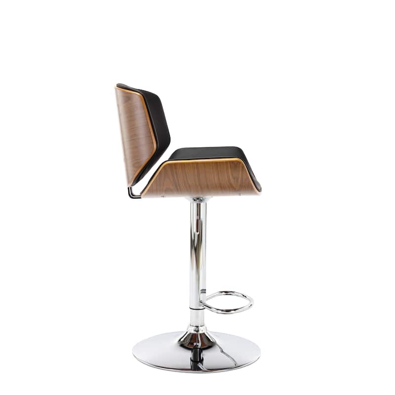 Porthos Home Oriel Swivel Adjustable Height Faux Leather Bar Stool