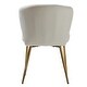 preview thumbnail 99 of 101, Luna Upholstered Tufted Back Side Chair with Goldtone Legs
