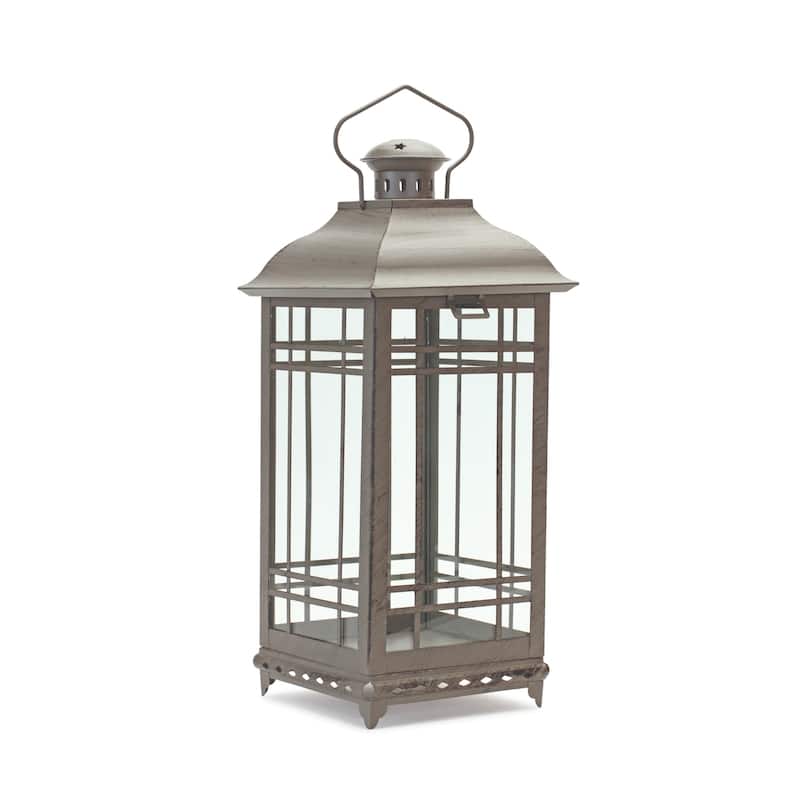 Set of 3 Antique Mission Style Pillar Candle Lanterns 20"
