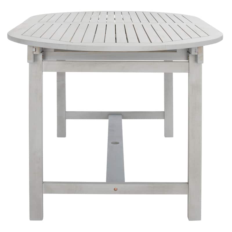 SAFAVIEH Linda 6-Chair 1-Table Extendable Patio Dining Set - 35Wx79Dx30H